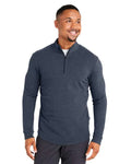 Swannies SWE500 Men's Emery Quarter-Zip Pullover - Navy Heather - model front