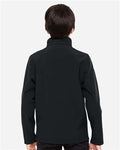Team 365 TT80Y Youth Leader Soft Shell Jacket - Black - model back