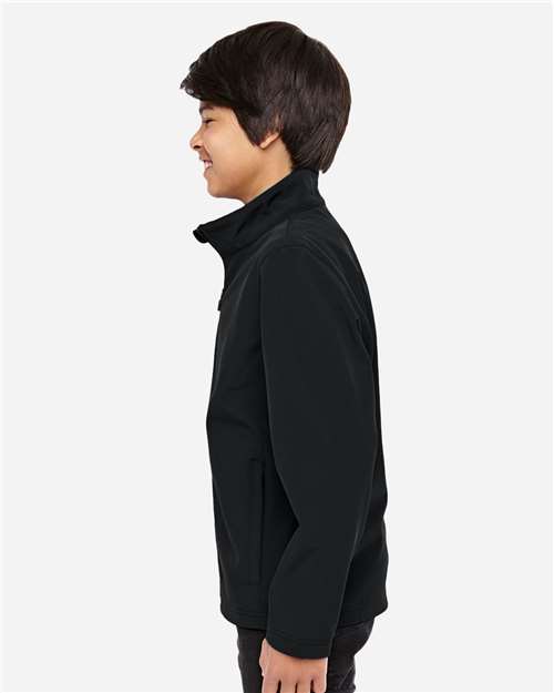 Team 365 TT80Y Youth Leader Soft Shell Jacket - Black - model side