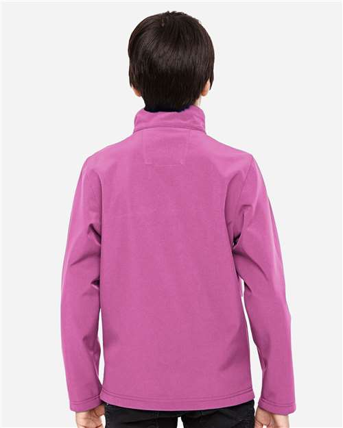 Team 365 TT80Y Youth Leader Soft Shell Jacket - Sport Charity Pink - model back