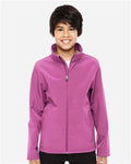 Team 365 TT80Y Youth Leader Soft Shell Jacket - Sport Charity Pink - model front