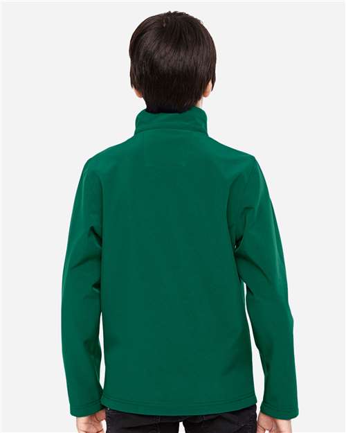 Team 365 TT80Y Youth Leader Soft Shell Jacket - Sport Forest - model back