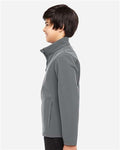Team 365 TT80Y Youth Leader Soft Shell Jacket - Sport Graphite - model side