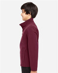 Team 365 TT80Y Youth Leader Soft Shell Jacket - Sport Maroon - model side