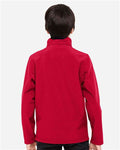 Team 365 TT80Y Youth Leader Soft Shell Jacket - Sport Red - model back