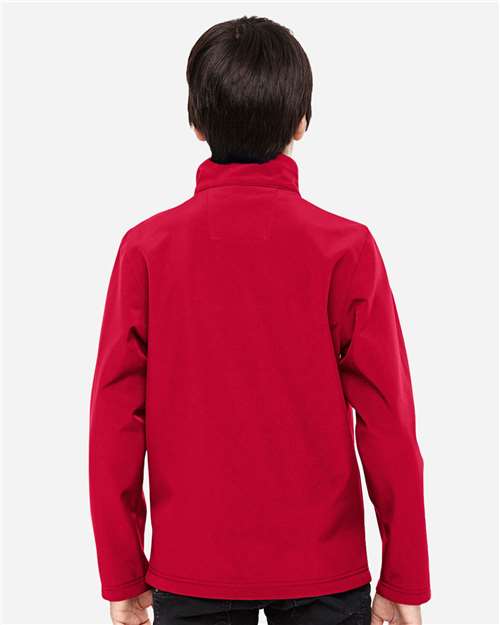 Team 365 TT80Y Youth Leader Soft Shell Jacket - Sport Red - model back