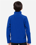Team 365 TT80Y Youth Leader Soft Shell Jacket - Sport Royal - model back