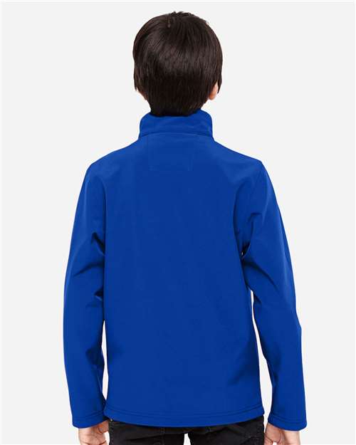 Team 365 TT80Y Youth Leader Soft Shell Jacket - Sport Royal - model back