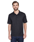 UltraClub 8210 Cool & Dry Mesh Piqué Polo - Black - model front