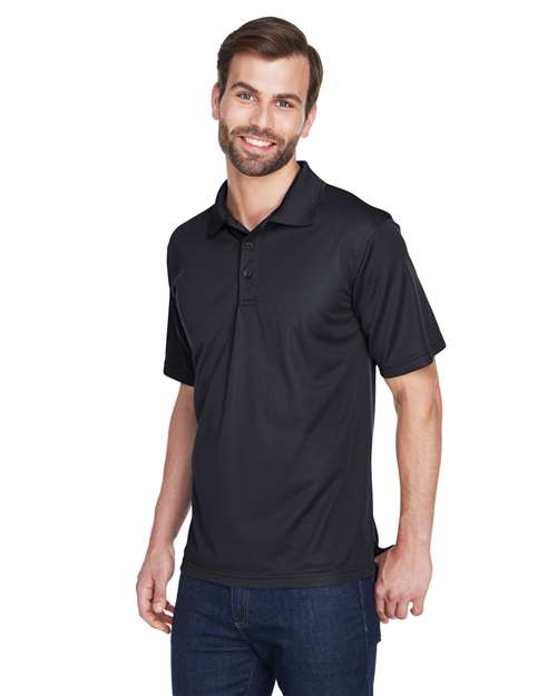 UltraClub 8210 Cool & Dry Mesh Piqué Polo - Black - model side