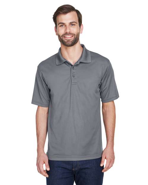 UltraClub 8210 Cool & Dry Mesh Piqué Polo - Charcoal - model front