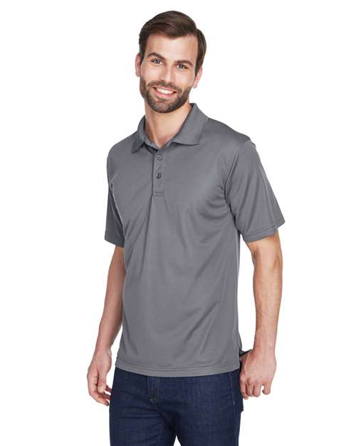 UltraClub 8210 Cool & Dry Mesh Piqué Polo - Charcoal - model side