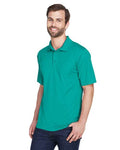 UltraClub 8210 Cool & Dry Mesh Piqué Polo - Jade - model side