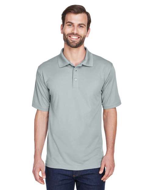 UltraClub 8210 Cool & Dry Mesh Piqué Polo - Silver - model front