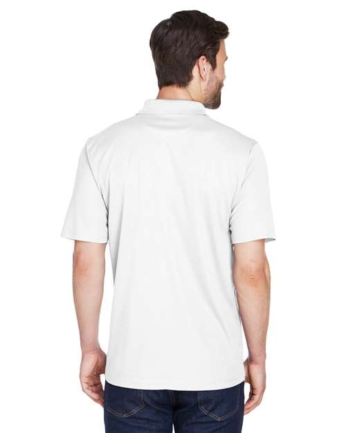 UltraClub 8210 Cool & Dry Mesh Piqué Polo - White - model back