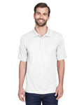 UltraClub 8210 Cool & Dry Mesh Piqué Polo - White - model front