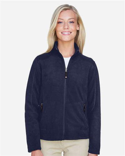 North End 78172 Women's Voyage Fleece Jacket - Classic Navy - model front