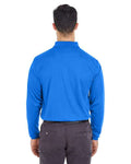 UltraClub 8210LS Cool & Dry Long Sleeve Mesh Piqué Polo - Royal - model back