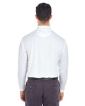 UltraClub 8210LS Cool & Dry Long Sleeve Mesh Piqué Polo - White - model back