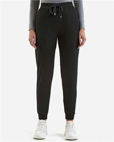 Onna NN610 Women's Energized Stretch Jogger Scrub Pants - Black - model front