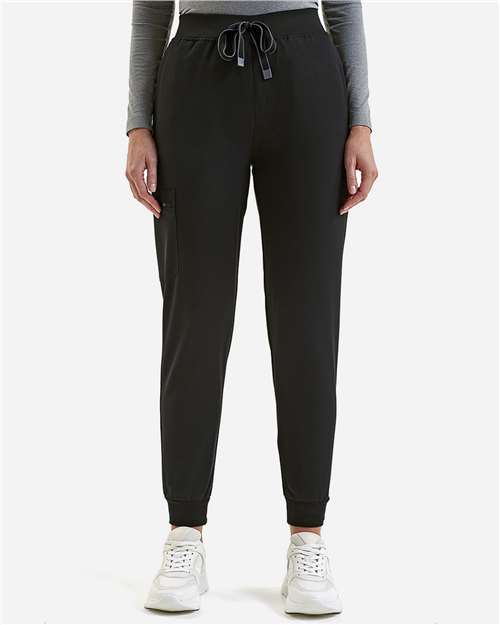 Onna NN610 Women's Energized Stretch Jogger Scrub Pants - Black - model front