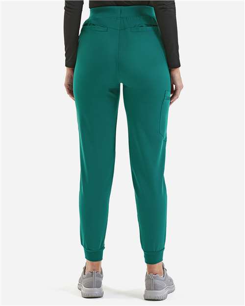 Onna NN610 Women's Energized Stretch Jogger Scrub Pants - Clean Green - model back