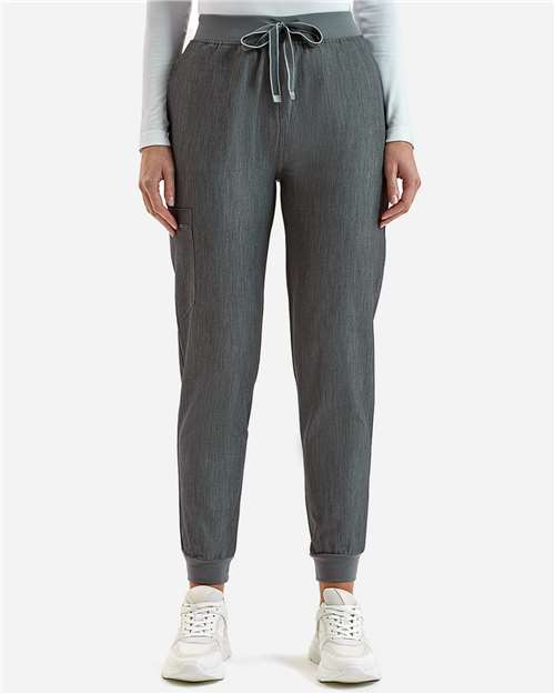 Onna NN610 Women's Energized Stretch Jogger Scrub Pants - Dynamo Grey - model front