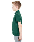 UltraClub 8210Y Youth Cool & Dry Mesh Piqué Polo - Forest Green - model side