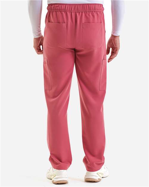 Onna NN500 Men's Relentless Stretch Cargo Scrub Pants - Calm Pink - model back