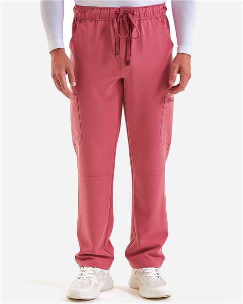 Onna NN500 Men's Relentless Stretch Cargo Scrub Pants - Calm Pink - model front
