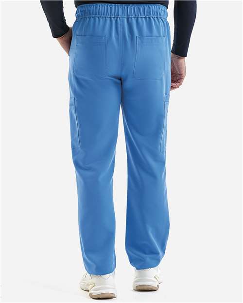 Onna NN500 Men's Relentless Stretch Cargo Scrub Pants - Ceil Blue - model back