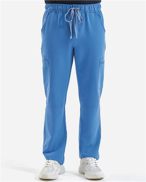 Onna NN500 Men's Relentless Stretch Cargo Scrub Pants - Ceil Blue - model front
