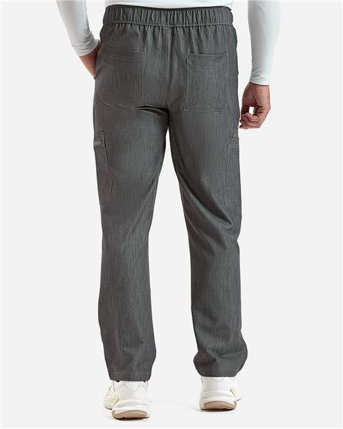 Onna NN500 Men's Relentless Stretch Cargo Scrub Pants - Dynamo Grey - model back