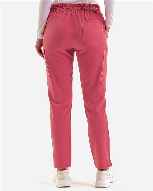 Onna NN600 Women's Relentless Stretch Cargo Scrub Pants - Calm Pink - model back