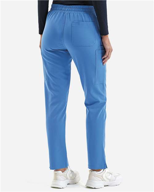 Onna NN600 Women's Relentless Stretch Cargo Scrub Pants - Ceil Blue - model back