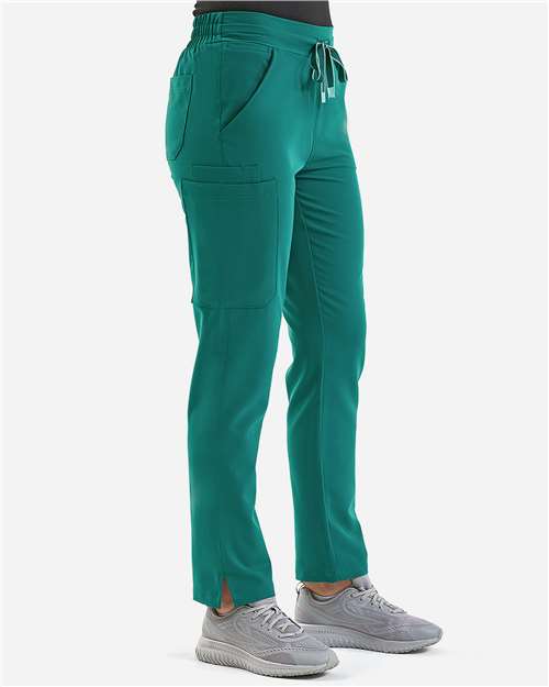Onna NN600 Women's Relentless Stretch Cargo Scrub Pants - Clean Green - model side