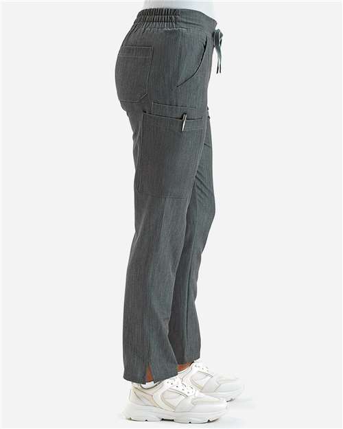 Onna NN600 Women's Relentless Stretch Cargo Scrub Pants - Dynamo Grey - model side
