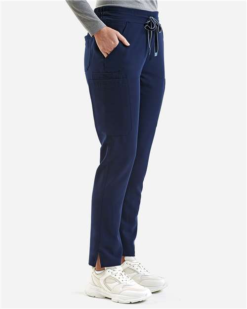 Onna NN600 Women's Relentless Stretch Cargo Scrub Pants - Navy - model side