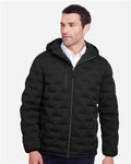 North End NE708 Men's UTK SubDown Loft Puffer Jacket - Black/ Carbon - model front