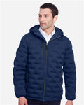 North End NE708 Men's UTK SubDown Loft Puffer Jacket - Classic Navy/ Carbon - model front