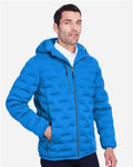 North End NE708 Men's UTK SubDown Loft Puffer Jacket - Olympic Blue/ Carbon - model front