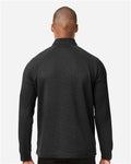 North End NE200 Men's Rhythm Waffle Quarter-Zip Pullover - Black - model back