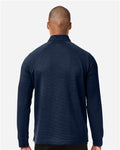 North End NE200 Men's Rhythm Waffle Quarter-Zip Pullover - Classic Navy - model back