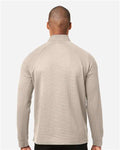North End NE200 Men's Rhythm Waffle Quarter-Zip Pullover - Oatmeal - model back