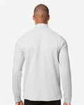 North End NE200 Men's Rhythm Waffle Quarter-Zip Pullover - Platinum - model back