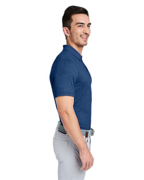 vineyard vines G011147 Men's Edgartown Pique Polo - Deep Bay - model side