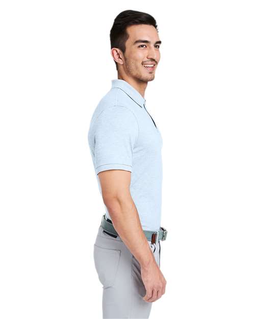 vineyard vines G011147 Men's Edgartown Pique Polo - Jake Blue - model side
