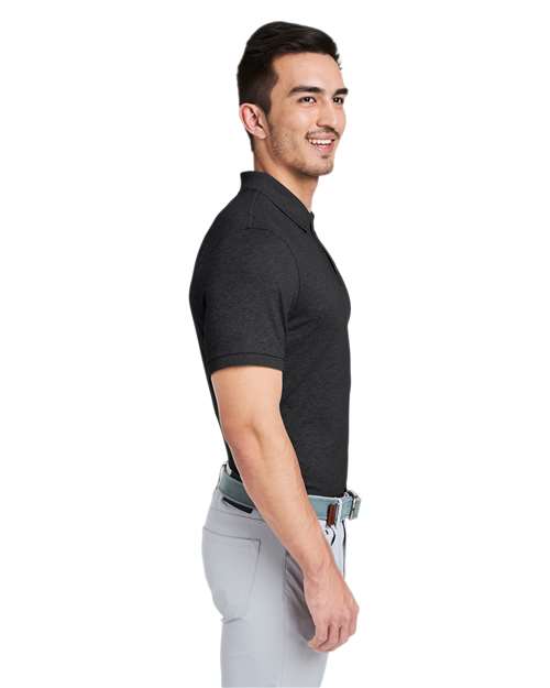 vineyard vines G011147 Men's Edgartown Pique Polo - Jet Black - model side