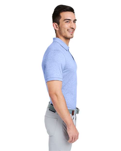 vineyard vines G011147 Men's Edgartown Pique Polo - Tide Blue - model side