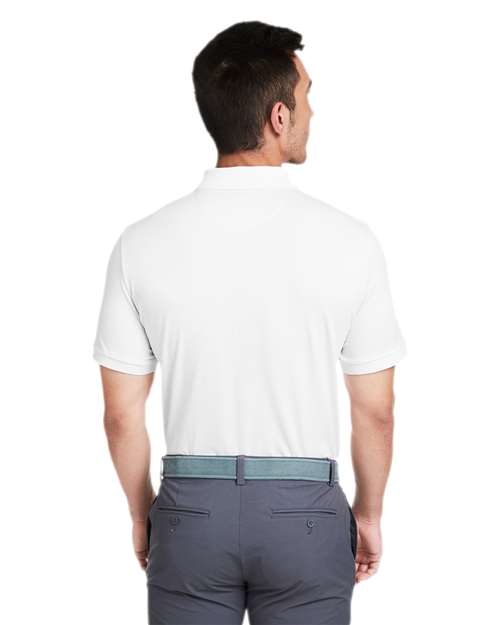 vineyard vines G011147 Men's Edgartown Pique Polo - White Cap - model back